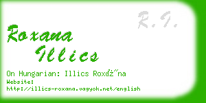 roxana illics business card